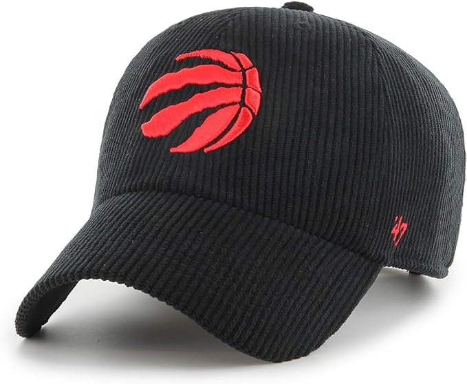 47 Toronto Raptors Clean UP Black Thick Cord Adjustable Corduroy HAT