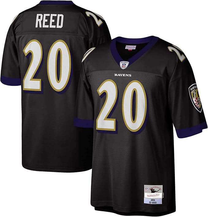 Mitchell & Ness NFL Men's Baltimore Ravens Ed Reed #20 Legacy Jersey - Black