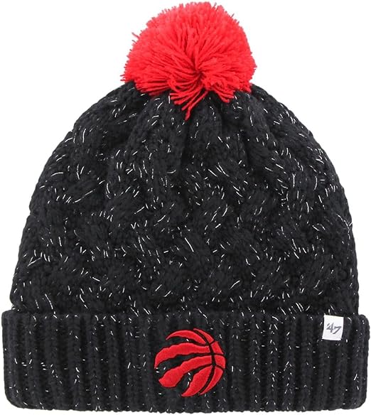 Women's '47 Toronto Raptors Fiona Cuffed Knit Hat Ladies Beanie Black