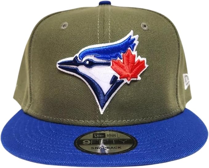 New Era MLB Toronto Blue Jays 9FIFTY Adjustable Snapback Hat - Olive Green/Blue