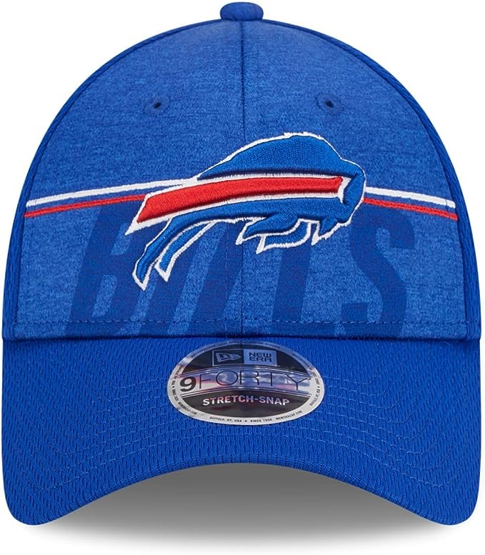 New Era Buffalo Bills Blue 9Forty Stretch Snap NFL Training Adjustable Cap - One Size