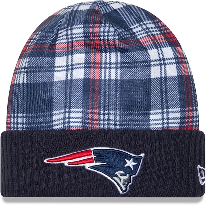 New Era NFL 2024 New England Patriots Sideline Statement Cuff Knit- Navy