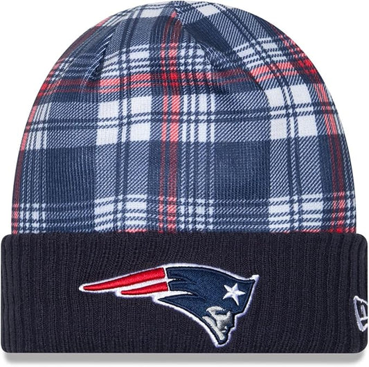 New Era NFL 2024 New England Patriots Sideline Statement Cuff Knit- Navy