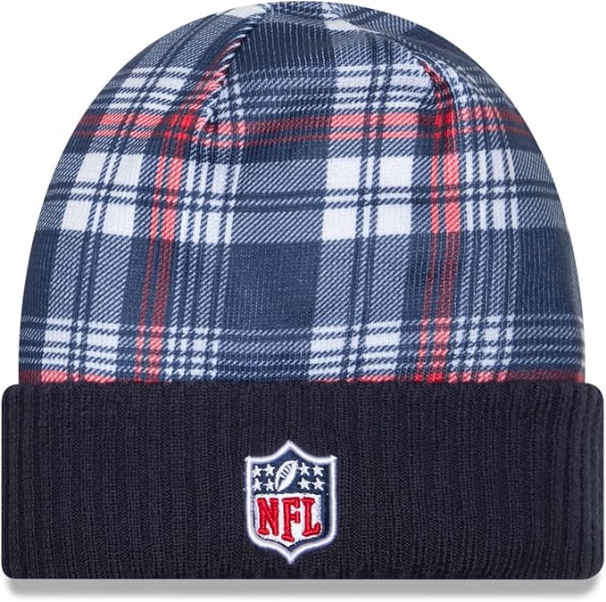 New Era NFL 2024 New England Patriots Sideline Statement Cuff Knit- Navy