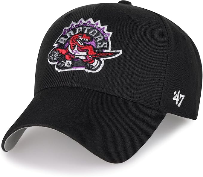 47 NBA Toronto Raptors Hardwood Classics MVP Dino Logo Adjustable Hat - Black