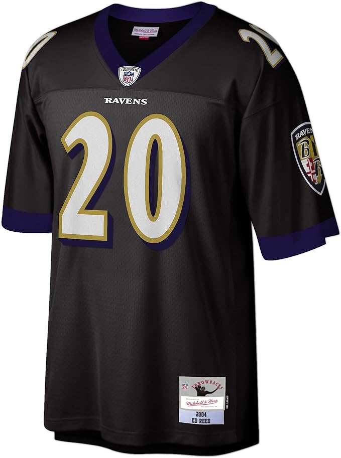 Mitchell & Ness NFL Men's Baltimore Ravens Ed Reed #20 Legacy Jersey - Black