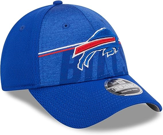 New Era Buffalo Bills Blue 9Forty Stretch Snap NFL Training Adjustable Cap - One Size