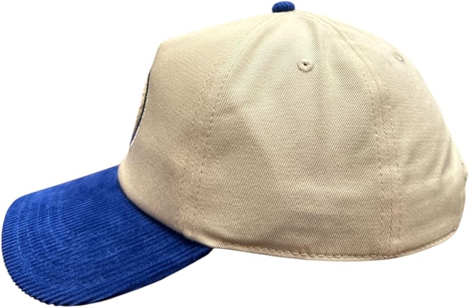 American Needle NHL Edmonton Oilers Burnett Corduroy Adjustable Cap - Cream/Royal