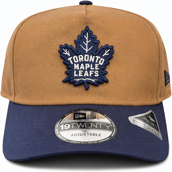 New Era NHL Toronto Maple Leafs 19TWENTY Adjustable Hat - Khaki/Navy