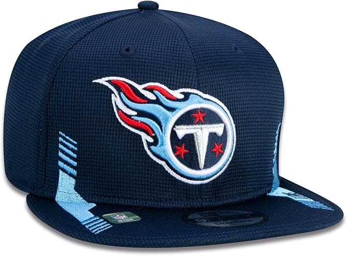New Era Men's NFL Tennessee Titans 2021 Sideline Home 9FIFTY Adjustable Snapback Hat - Navy