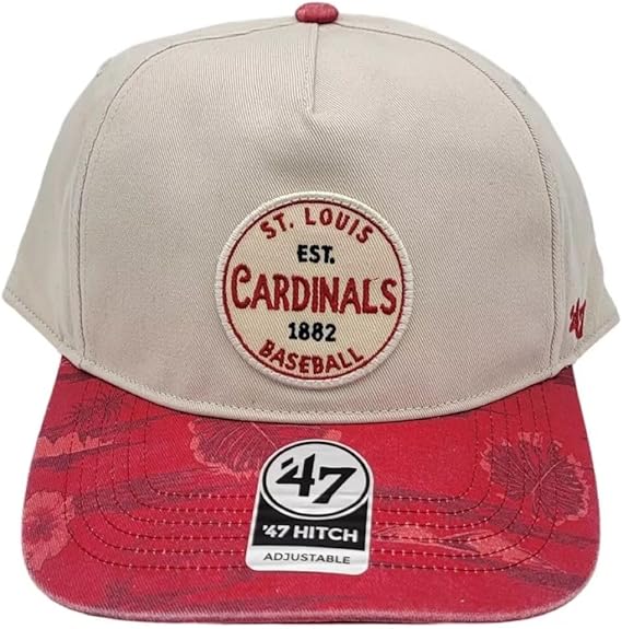 47 MLB St Louis 1882 Fiji Hitch Adjustable Snapback Hat - Natural/Red