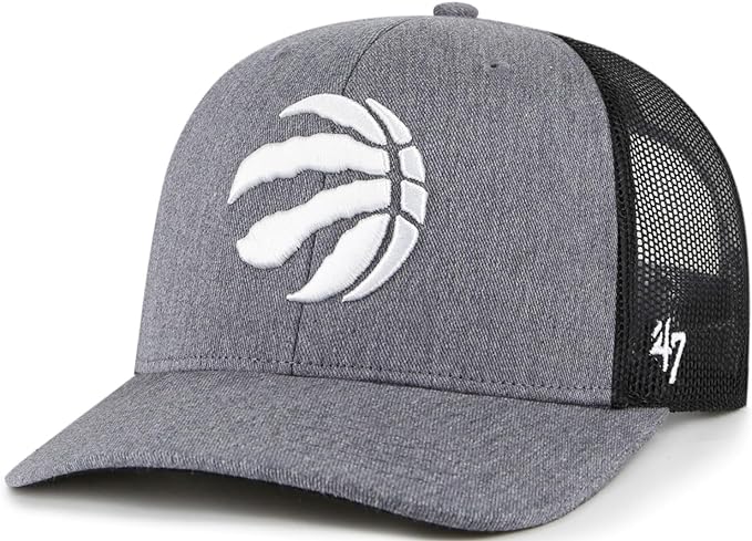 47 Trucker NBA Toronto Raptors Mesh Back Adjustable Hat - Carbon