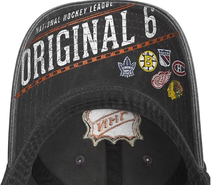 American Needle NHL Original Six Adjustable Raglan Hat - Grey