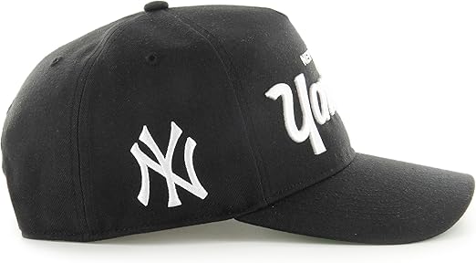 47 MLB New York Yankees Attitude Hitch Adjustable Snapback Hat - Black