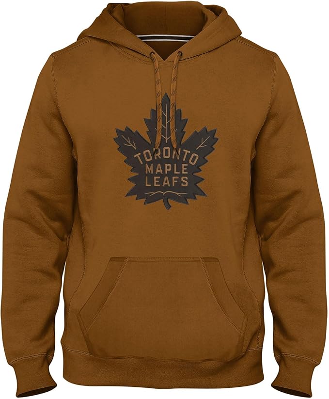 Bulletin NHL Toronto Maple Leafs Express Twill Tonal Dune Logo Hoodie - Tan Brown