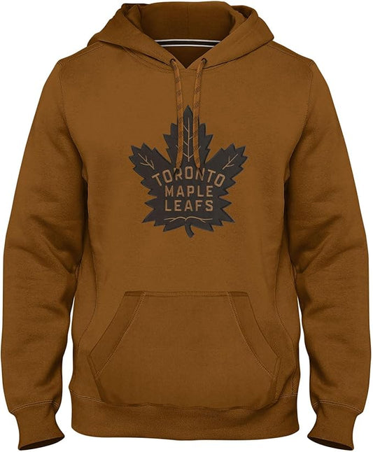 Bulletin NHL Toronto Maple Leafs Express Twill Tonal Dune Logo Hoodie - Tan Brown