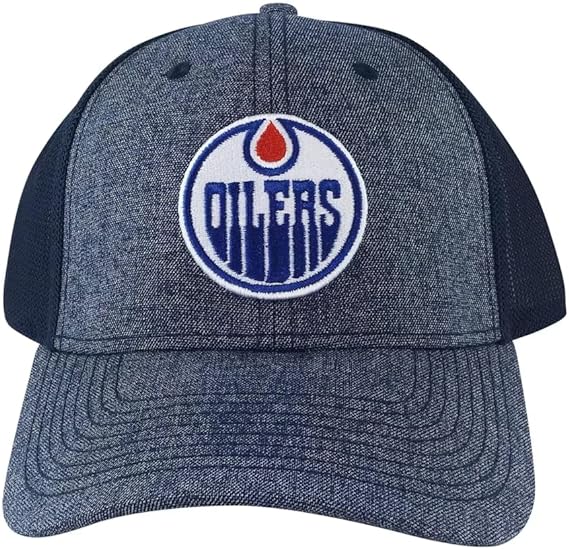 American Needle NHL Edmonton Oilers Heather Flex Hat - Navy