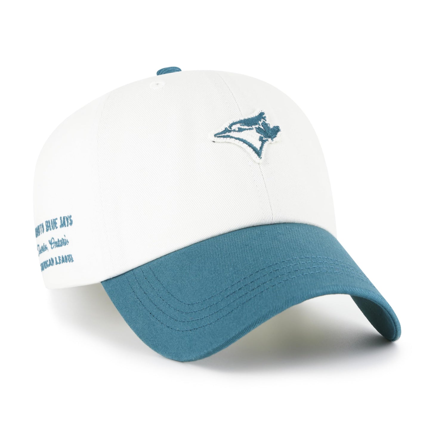 47 Clean Up MLB Toronto Blue Jays Contemporary Embroidered Team Logo Baseball Hat - White/Green