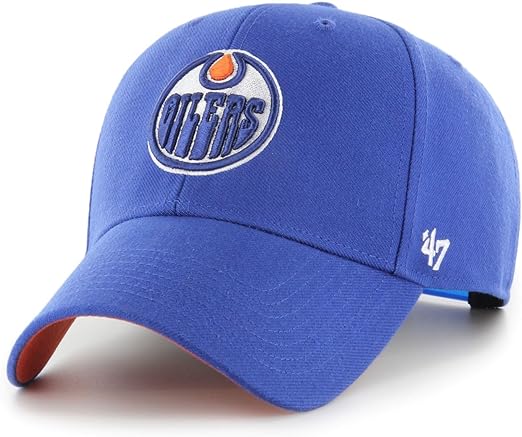 47 NHL Edmonton Oilers Sure Shot MVP Adjustable Snapback Hat Cap - Blue