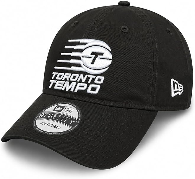 New Era 9TWENTY WNBA Toronto Tempo Script Adjustable Strap Hat - Black