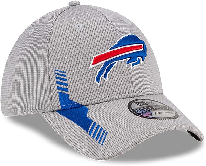New Era Men's NFL Buffalo Bills 2021 Sideline Home 39THIRTY Flex Hat - Gray