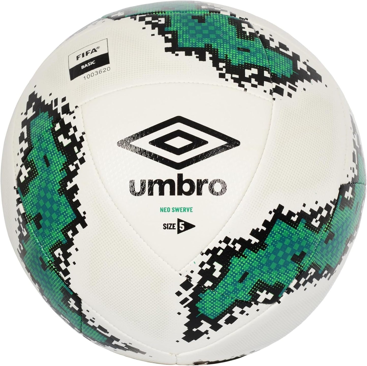 Umbro Neo Swerve FIFA Basic Soccer Ball | Size 5 | White/Black/Teal