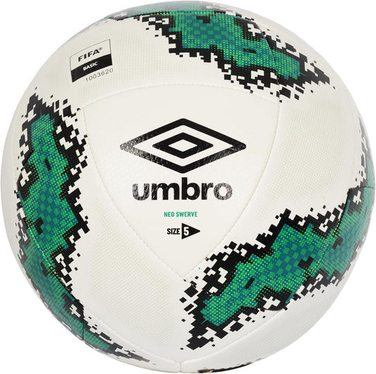 Umbro Neo Swerve FIFA Basic Soccer Ball | Size 5 | White/Black/Teal