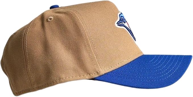 New Era Men's MLB Toronto Blue Jays Chase 9FORTY A-Frame Adjustable Snapback Hat - Khaki/Royal