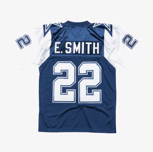Mitchell & Ness NFL Authentic Dallas Cowboys Emmitt Smith #22 Jersey -Navy/ White