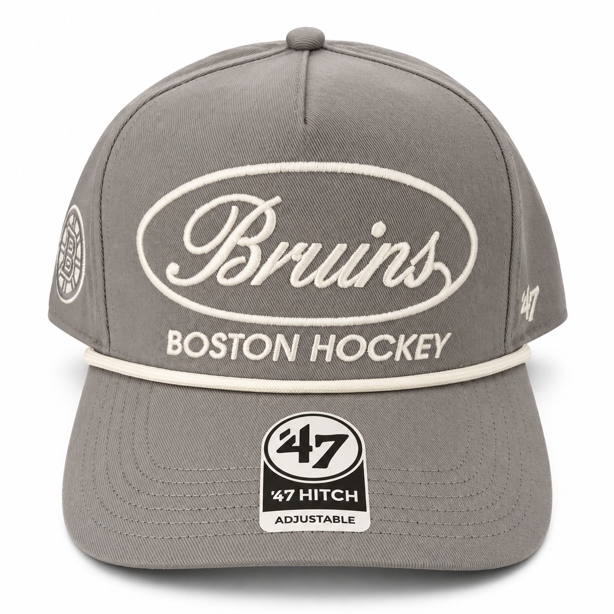 47 NHL Boston Bruins Hitch Adjustable Snapback Hat - Grey