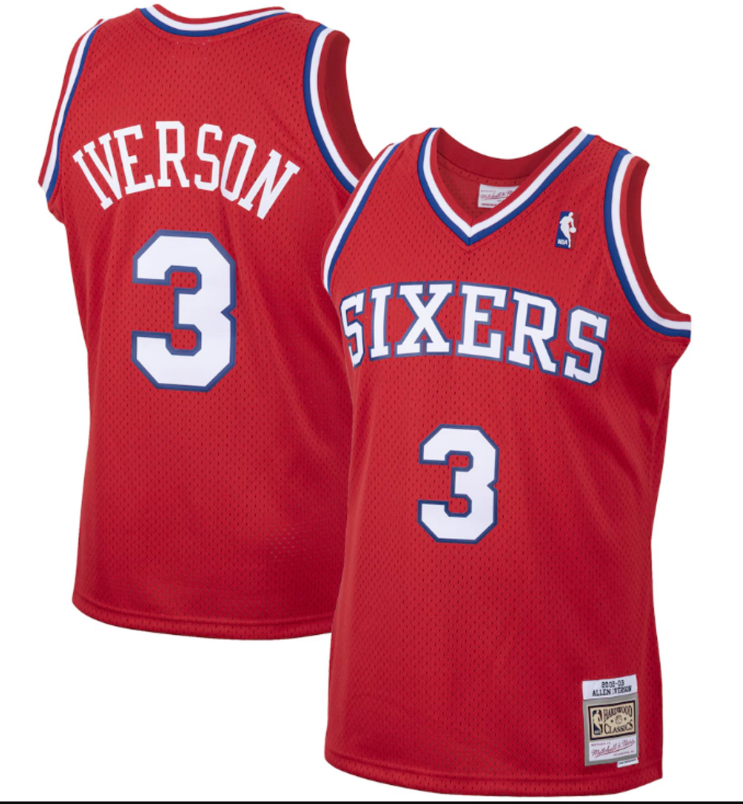 Mitchell & Ness Allen Iverson Philadelphia 76ers 2002/03 Hardwood Classics Swingman Jersey - Red