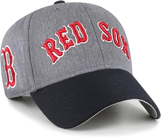 '47 MLB Boston Red Sox Granite Script MVP Snapback Hat - Grey/Black