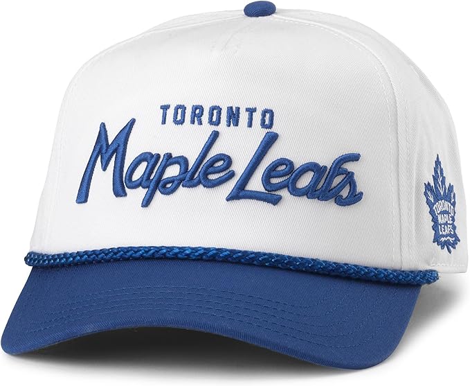 American Needle NHL Toronto Maple Leafs Roscoe Rope Adjustable Snapback Hat - White/Blue