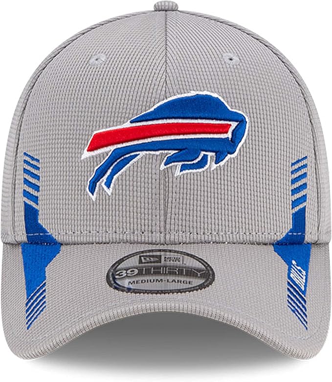 New Era Men's NFL Buffalo Bills 2021 Sideline Home 39THIRTY Flex Hat - Gray