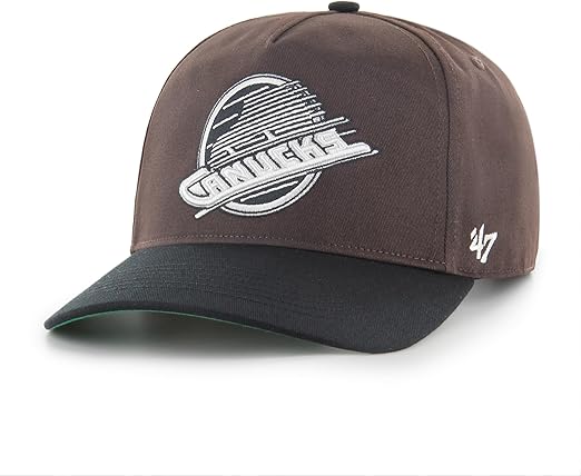 47 Hitch Sure Shot NHL Vancouver Snapback Hat - Dark Chocolate