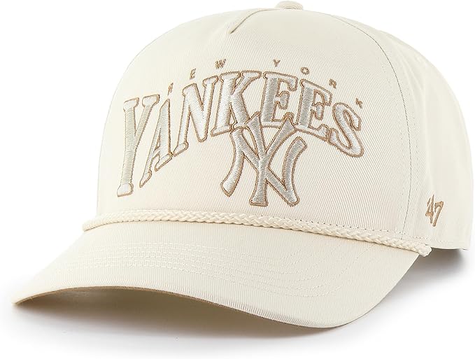 47 MLB New York Yankees Wave Rope Hitch Snapback Hat - White