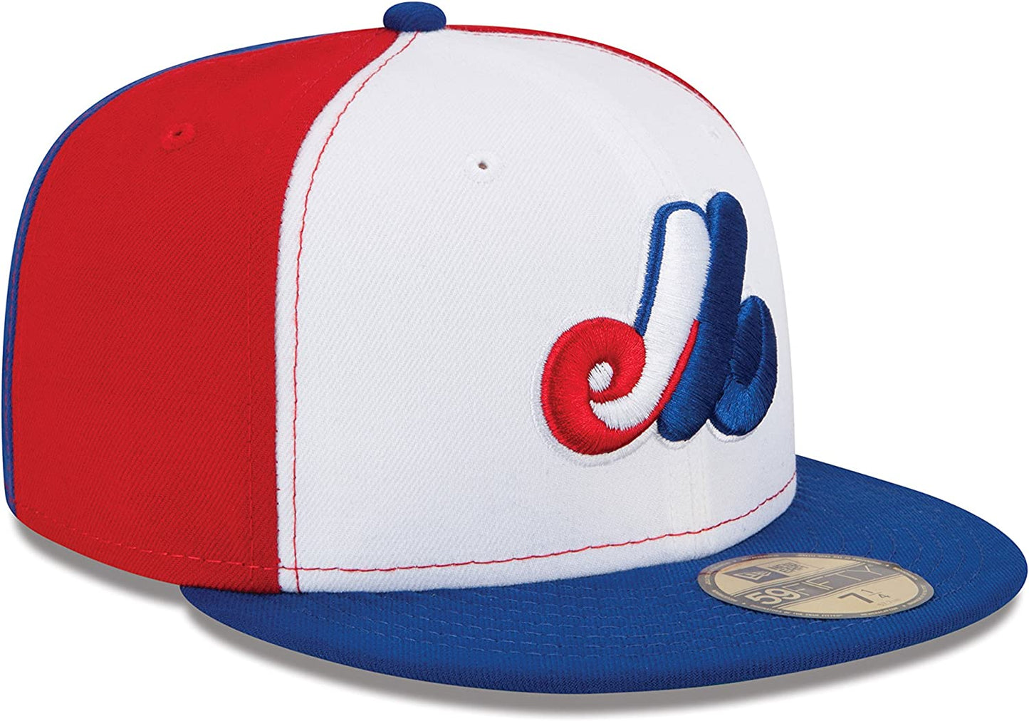 New Era Montreal Expos Cooperstown 1969-91 Authentic Collection On-Field 59Fifty Snapback Hat - Red/Blue/White