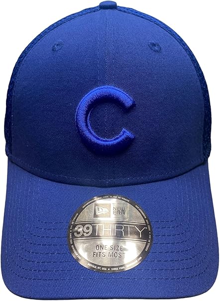 New Era MLB Chicago Cubs 39THIRTY Stretch Fit OSFM Cap - Blue