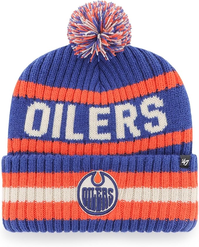 47 NHL Edmonton Oilers Bering Cuff Knit Beanie - Blue/Orange