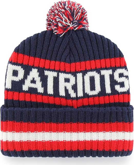 '47 New England Bering Cuffed Knit Hat with Pom - Navy