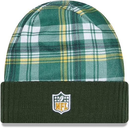 New Era Men's NFL Green Bay Packers Sideline Statement Cuffed Knit Hat- Green