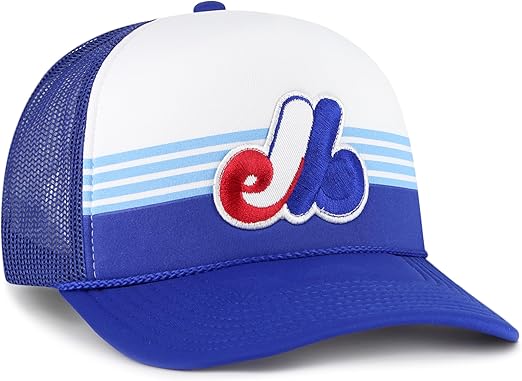 47 MLB Montreal Liftoff Trucker Adjustable Snapback Hat - Blue
