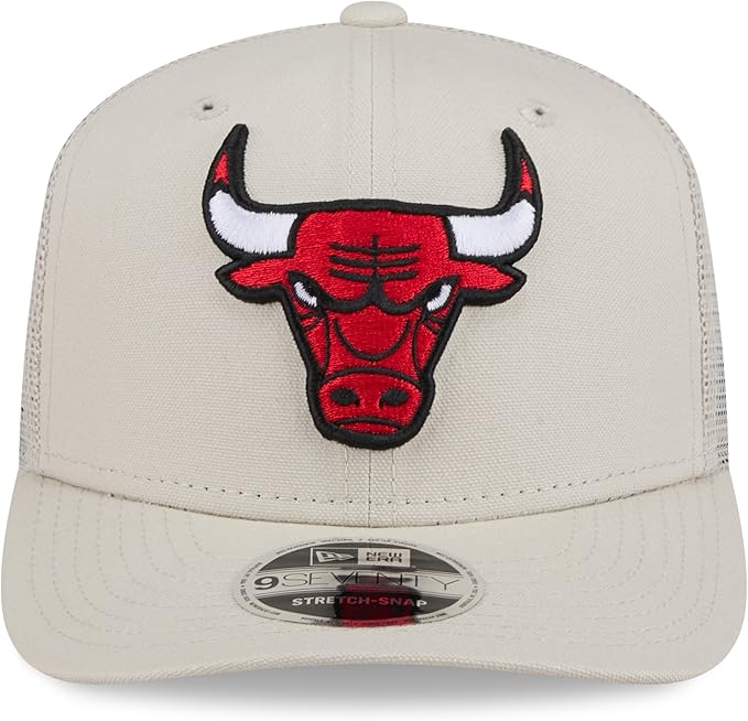 New Era NBA Boston Celtics Canvas 9SEVENTY Trucker Stretch-Snap Adjustable Hat - Cream (Copy)