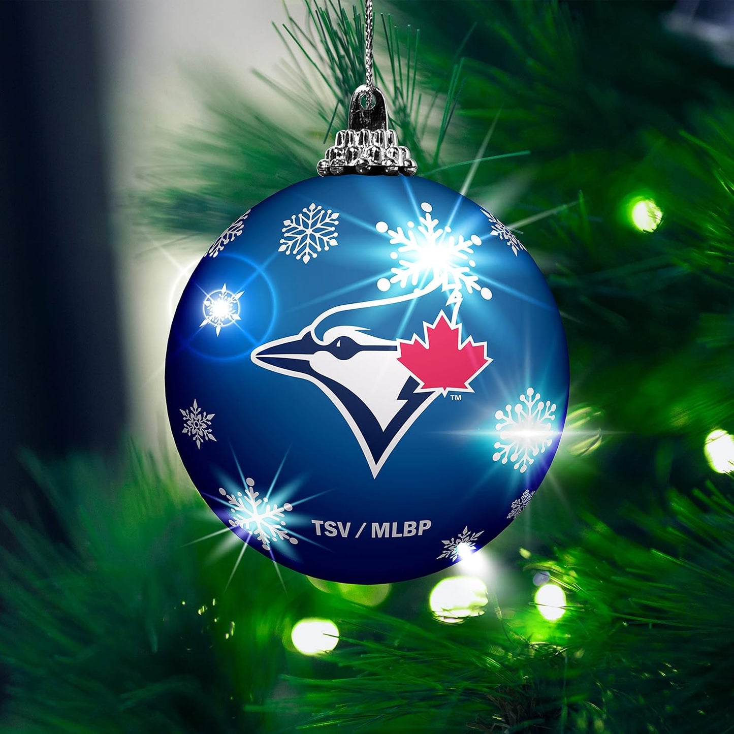 MLB Toronto Blue Jays Light Up Shatterproof Ornament - Pack of 2