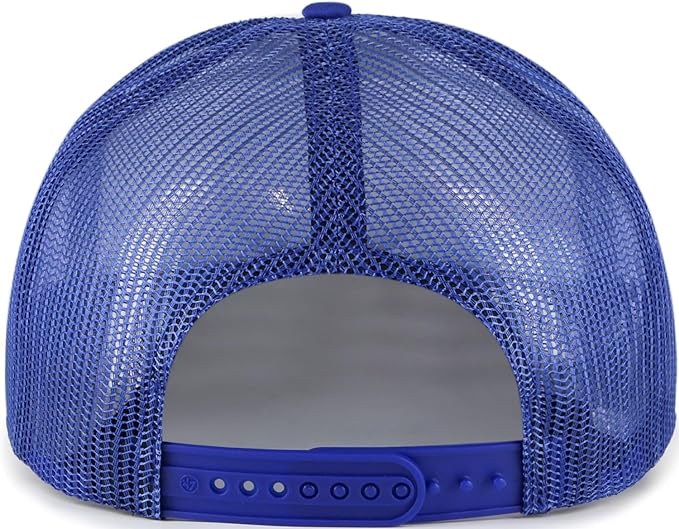 47 Brand Trucker MLB Toronto Blue Jays Cooperstown Wax Pack Express Foam Trucker Mesh Back Adjustable Hat - Blue/White