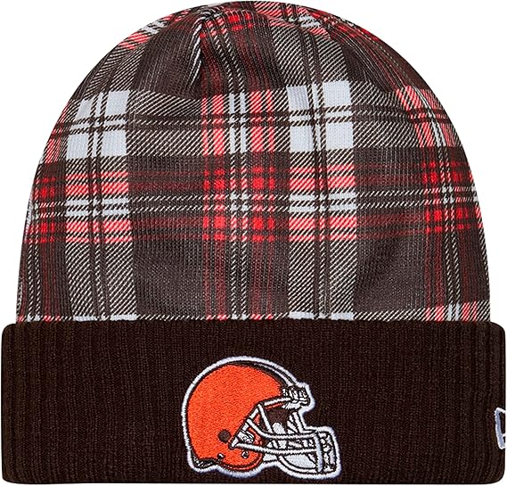 New Era Men's NFL Cleveland Browns Sideline Statement Cuffed Knit Hat- Brown