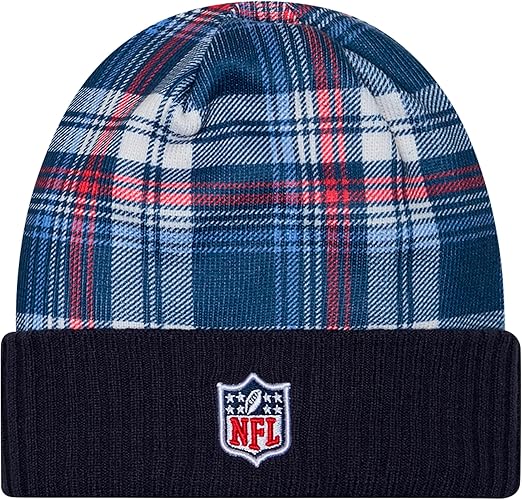 New Era Men's NFL Tennessee Titans Sideline Statement Cuffed Knit Hat- Navy