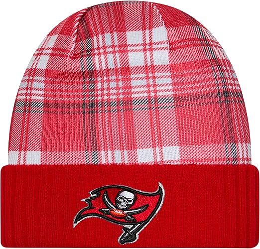 New Era Men's NFL Tampa Bay Buccaneers Sideline Statement Cuffed Knit Hat- Red