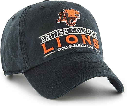 47 CFL British Columbia Lions Clean Up Adjustable Cap - Black