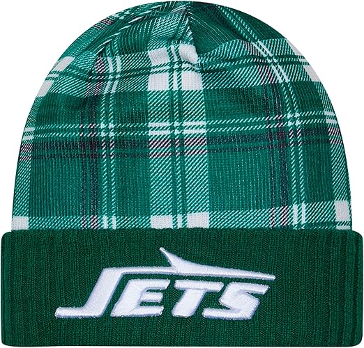 New Era Men's NFL New York Jets Sideline Statement Cuffed Knit Hat- Green